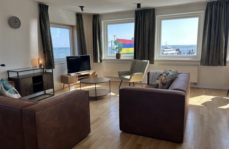 Appartement zeezicht op terschelling woonkamer
